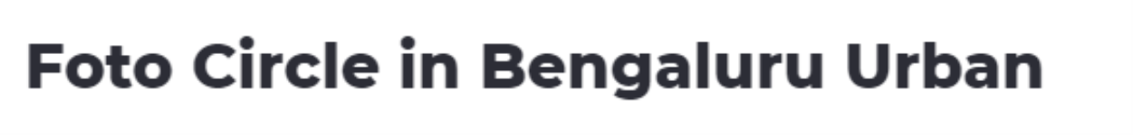 Foto Circle - Gandhi Nagar - Bengaluru