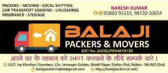 Balaji Packers & Movers - Bhavnagar Road - Rajkot
