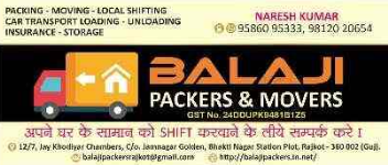 Balaji Packers & Movers - Vishv Nagar - Rajkot