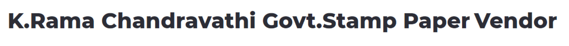 K R Chandravathi Stamp Vendor - Punjagutta - Hyderabad