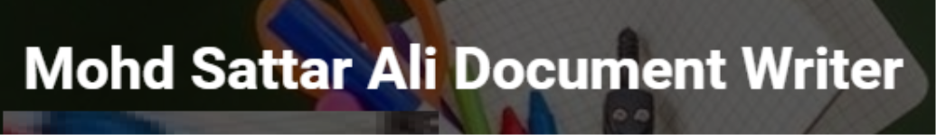 Mohd Sattar Ali Document Writer - Chevella - Hyderabad