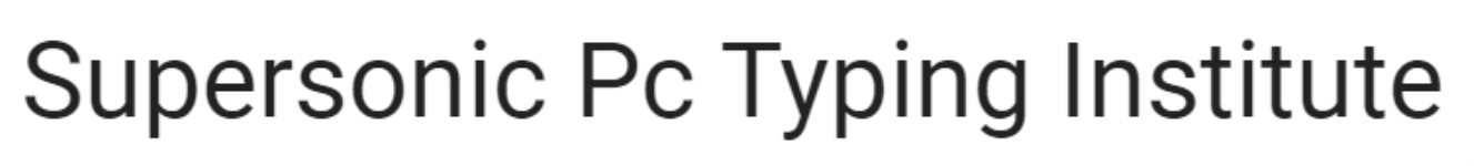 Supersonic Pc Typing Institute - Jayanagar - Bangalore