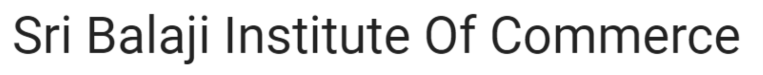 Sri Balaji Institute Of Commerce - Vivek Nagar - Bangalore