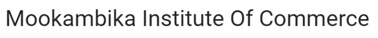 Mookambika Institute Of Commerce - Katriguppe - Bangalore