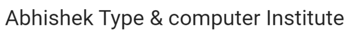 Abhishek Type & Computer Institute - Bala Nagar - Hyderabad