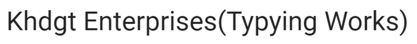 Khdgt Enterprises(Typying Works) -English - Allwyn Colony - Hyderabad