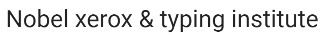 Nobel Xerox & Typing Institute - Falaknuma - Hyderabad