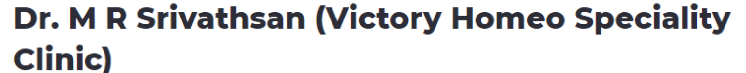 Victory Homeo Speciality Clinic - Malleswaram - Bengaluru