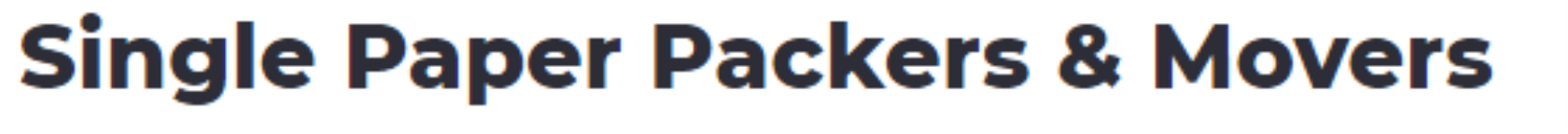 Single Paper Packers & Movers - Sikandra - Agra