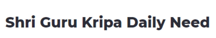 Shree Guru Kripa Daily Needs - Bhicholi Mardana - Indore