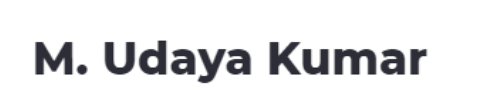 M. Udaya Kumar - Periyamet - Chennai