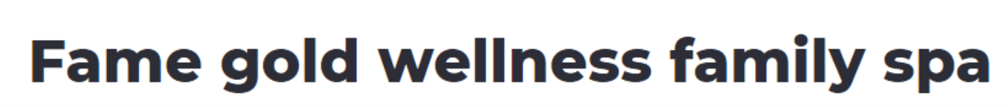 Fame Gold Wellness Spa - Main Market - Chandigarh