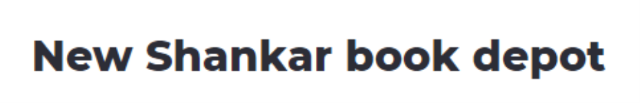 New Shankar Book Depot - Chaura Rasta - Jaipur