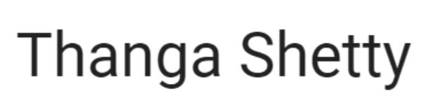 Thanga Shetty - Khairatabad - Hyderabad