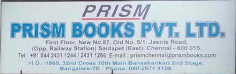 Prism Books Private Limited - Saidapet - Chennai
