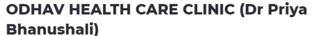 Dr. Priya Bhanushali (Odhav Health Care) - Mulund West - Mumbai