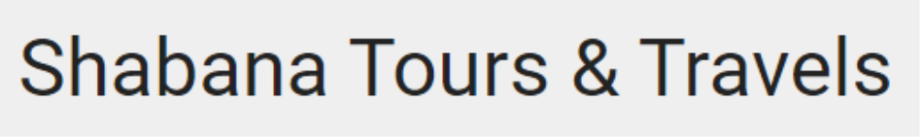 Shabana Tours & Travels - Nirman Nagar - Jaipur