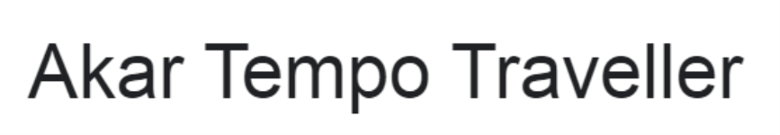 Akar Tempo Traveller In Jaipur - Sanganer Bazar - Jaipur