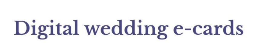Digital Wedding E-Cards