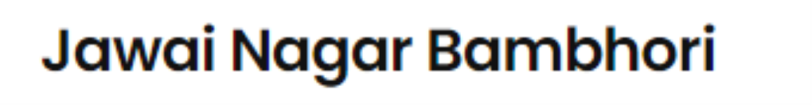 Jawai Nagar Bambhori - Jalgaon