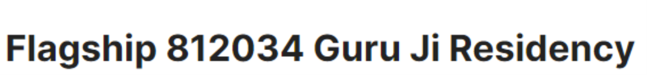 Flagship Guru Ji Residency - Nangloi - Delhi