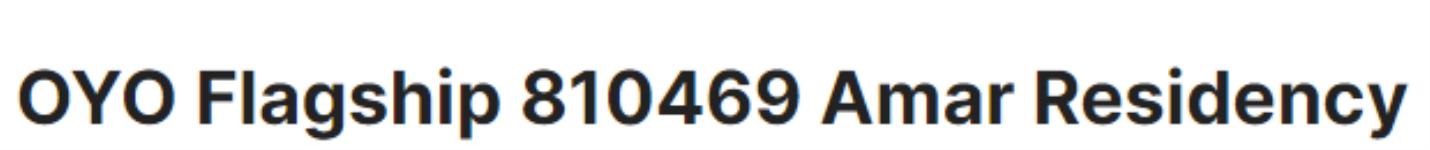 Amar Residency - Palam - Delhi