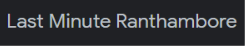 Last Minute Ranthambore - Jeenapur - Sawai Madhopur