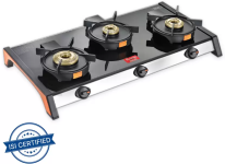 Prestige GTSB 03 black toughened glass Gas Stove