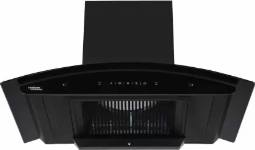 Hindware Oasis Blk 90 Cm Auto Clean Wall Mounted Chimney With Motion Sensor