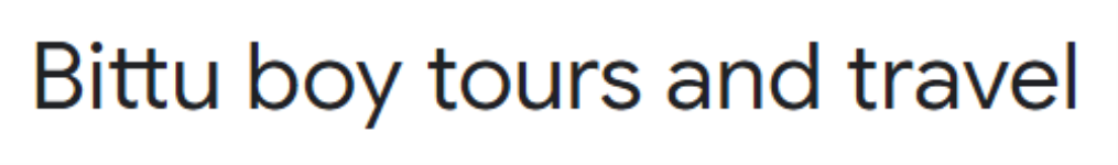 Bittu Boy Tours and Travel - Chitra - Bhavnagar