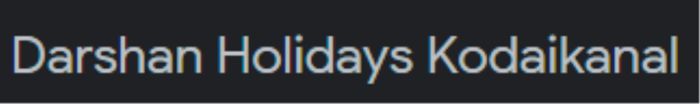 Darshan Holidays Kodaikanal - Dindigul - Kodaikanal