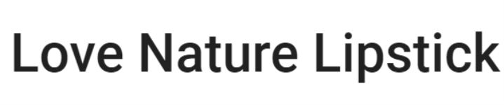Love Nature Lipstick
