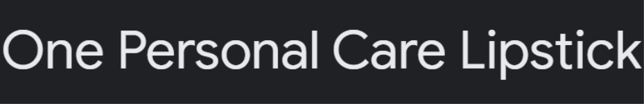 One Personal Care Lipstick