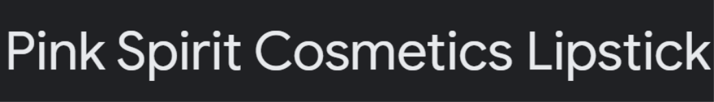 Pink Spirit Cosmetics Lipstick