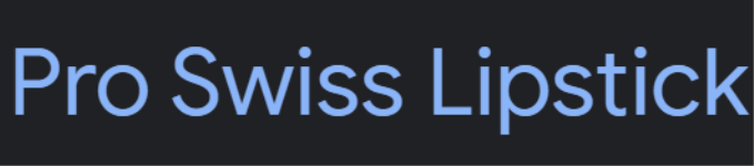Pro Swiss Lipstick