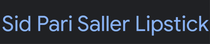Sid Pari Saller Lipstick