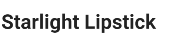 Starlight Cosmetics Lipstick