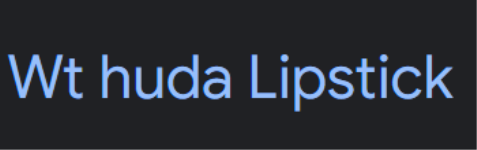 Wthuda Lipstick