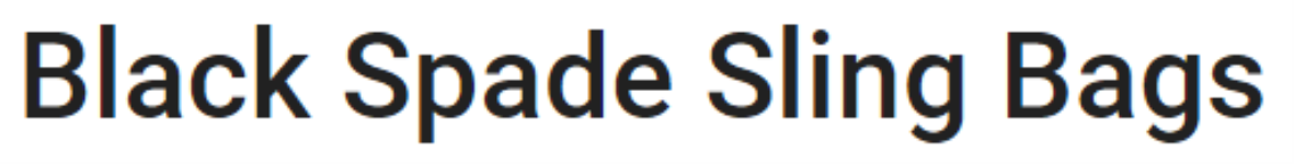 Black Spade Bags