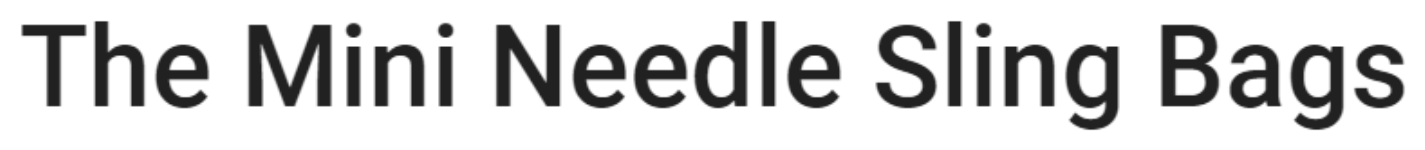 The Mini Needle Bags
