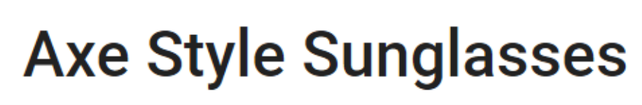 Axe Style Sunglasses