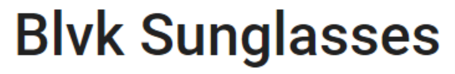 Blvk Sunglasses