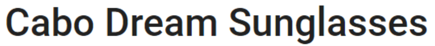 Cabo Dream Sunglasses