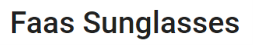 Faas Sunglasses