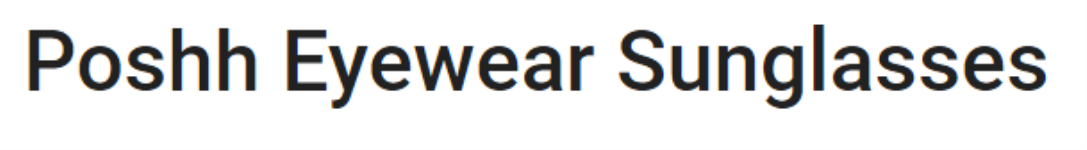 Poshh Eyewear Sunglasses