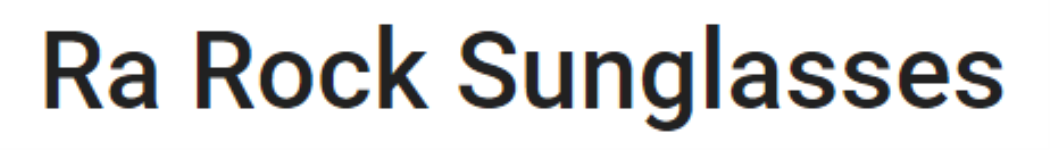 Ra-Rock Sunglasses