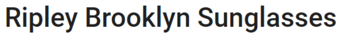 Ripley Brooklyn Sunglasses