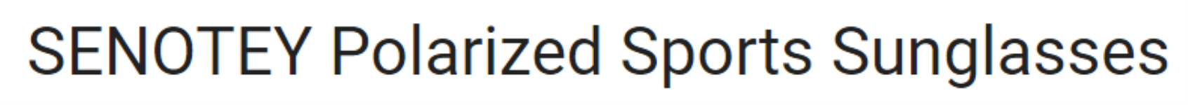Senotey Sunglasses