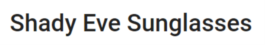 Shady Eve Sunglasses