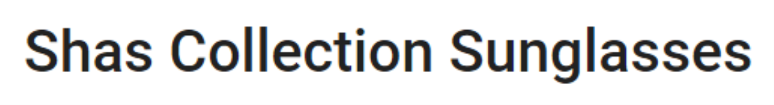 Shas Collection Sunglasses